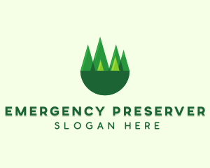 Modern Forest Trees logo design