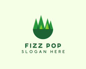 Modern Forest Trees logo design