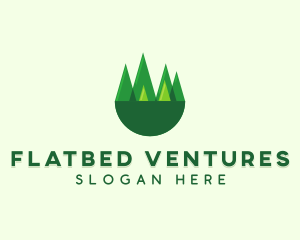 Modern Forest Trees logo design