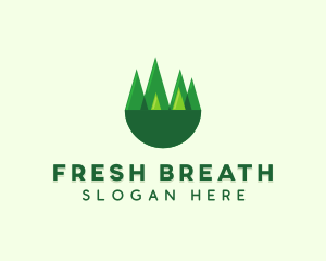 Modern Forest Trees logo design