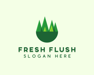 Modern Forest Trees logo design