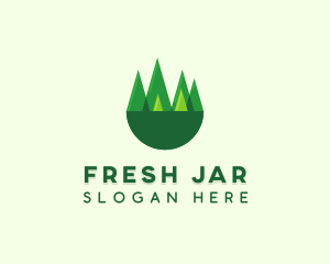 Modern Forest Trees logo design