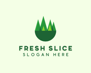 Modern Forest Trees logo design