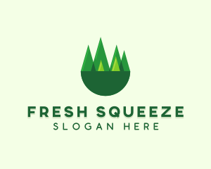 Modern Forest Trees logo design