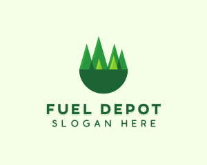 Modern Forest Trees logo design