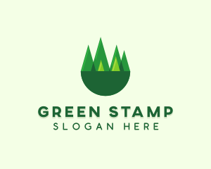 Modern Forest Trees logo design