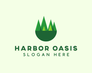 Modern Forest Trees logo design