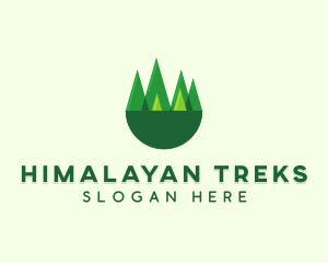 Modern Forest Trees logo design