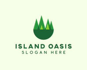 Modern Forest Trees logo design