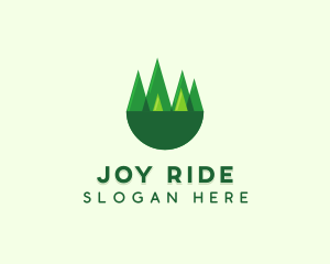 Modern Forest Trees logo design