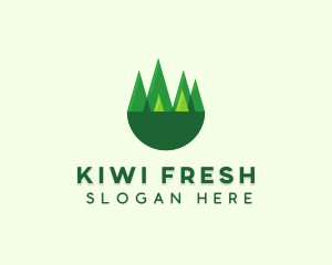 Modern Forest Trees logo design