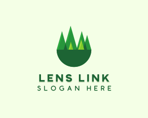 Modern Forest Trees logo design