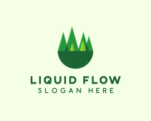 Modern Forest Trees logo design