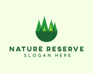 Modern Forest Trees logo design