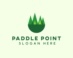 Modern Forest Trees logo design