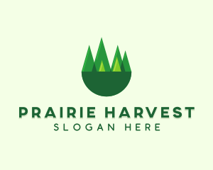 Modern Forest Trees logo design