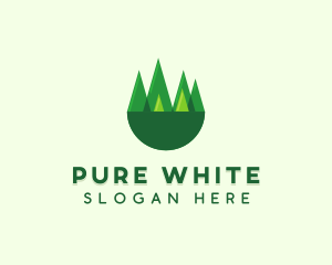 Modern Forest Trees logo design