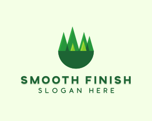 Modern Forest Trees logo design