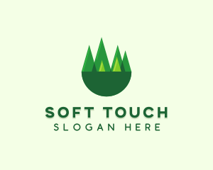 Modern Forest Trees logo design