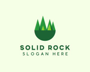 Modern Forest Trees logo design