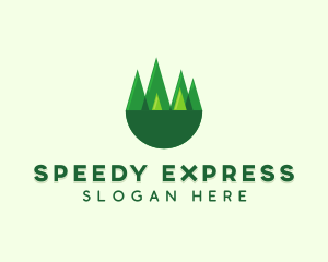 Modern Forest Trees logo design