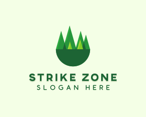 Modern Forest Trees logo design