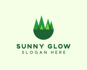 Modern Forest Trees logo design