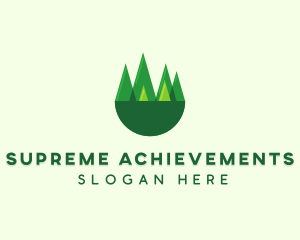 Modern Forest Trees logo design