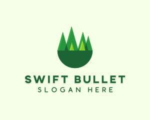 Modern Forest Trees logo design