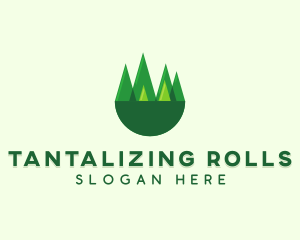 Modern Forest Trees logo design