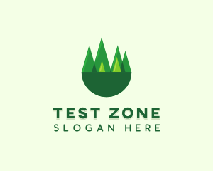 Modern Forest Trees logo design