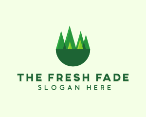 Modern Forest Trees logo design