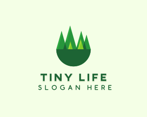 Modern Forest Trees logo design