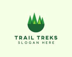 Modern Forest Trees logo design