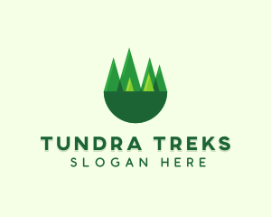 Modern Forest Trees logo design