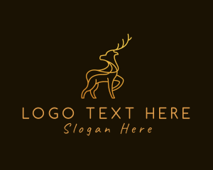 Golden Monoline Deer logo