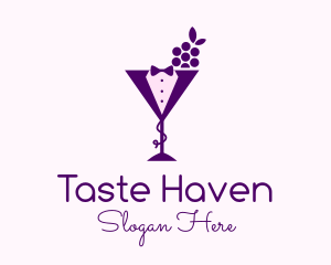 Tuxedo Grape Wine logo design