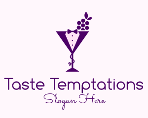 Tuxedo Grape Wine logo design