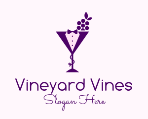 Tuxedo Grape Wine logo design