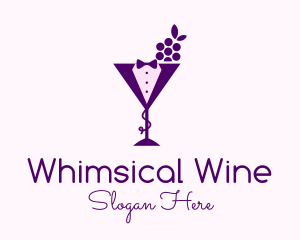 Tuxedo Grape Wine logo design