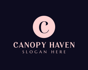 Cursive Pink Lettermark logo design