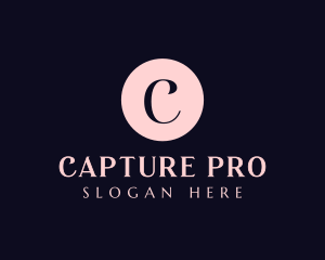 Cursive Pink Lettermark logo design