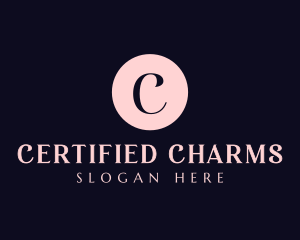 Cursive Pink Lettermark logo design