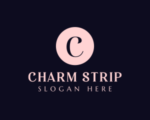 Cursive Pink Lettermark logo design