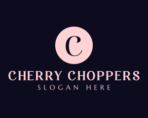 Cursive Pink Lettermark logo design