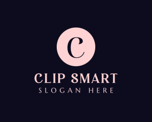 Cursive Pink Lettermark logo design