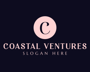 Cursive Pink Lettermark logo design