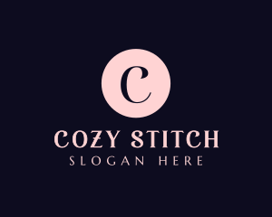 Cursive Pink Lettermark logo design