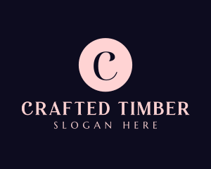 Cursive Pink Lettermark logo design