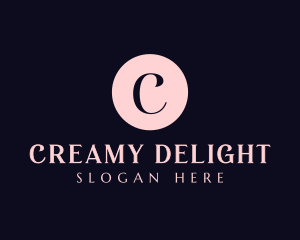 Cursive Pink Lettermark logo design